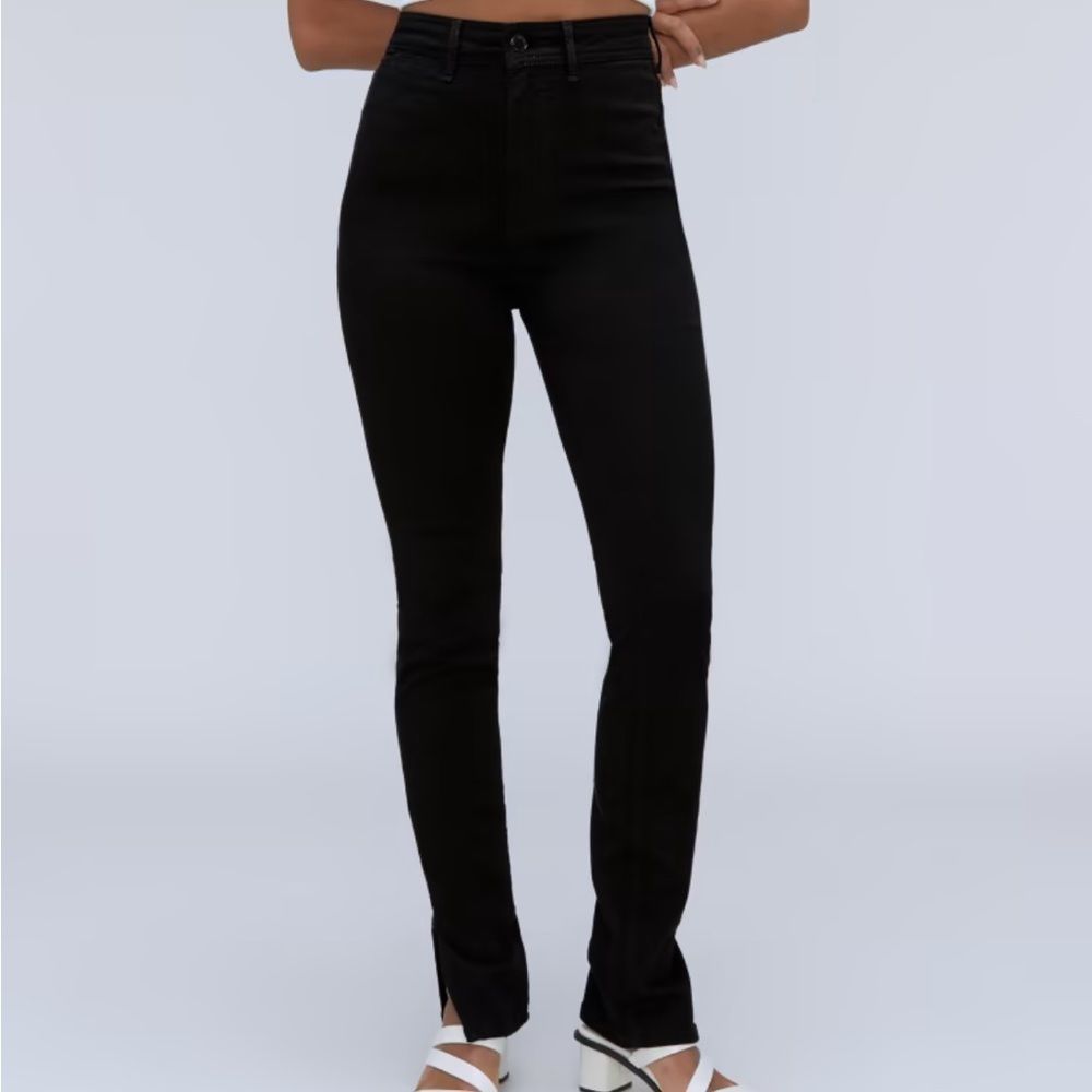 Everlane The Way High Skinny Split Hem Jeans Black Size 25 - Picture 3 of 11